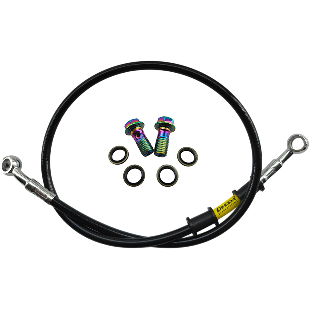 28°-28° Black Braided Stainles - Motorcycle Brake Cable recension och pris